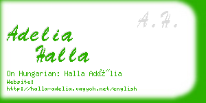 adelia halla business card
